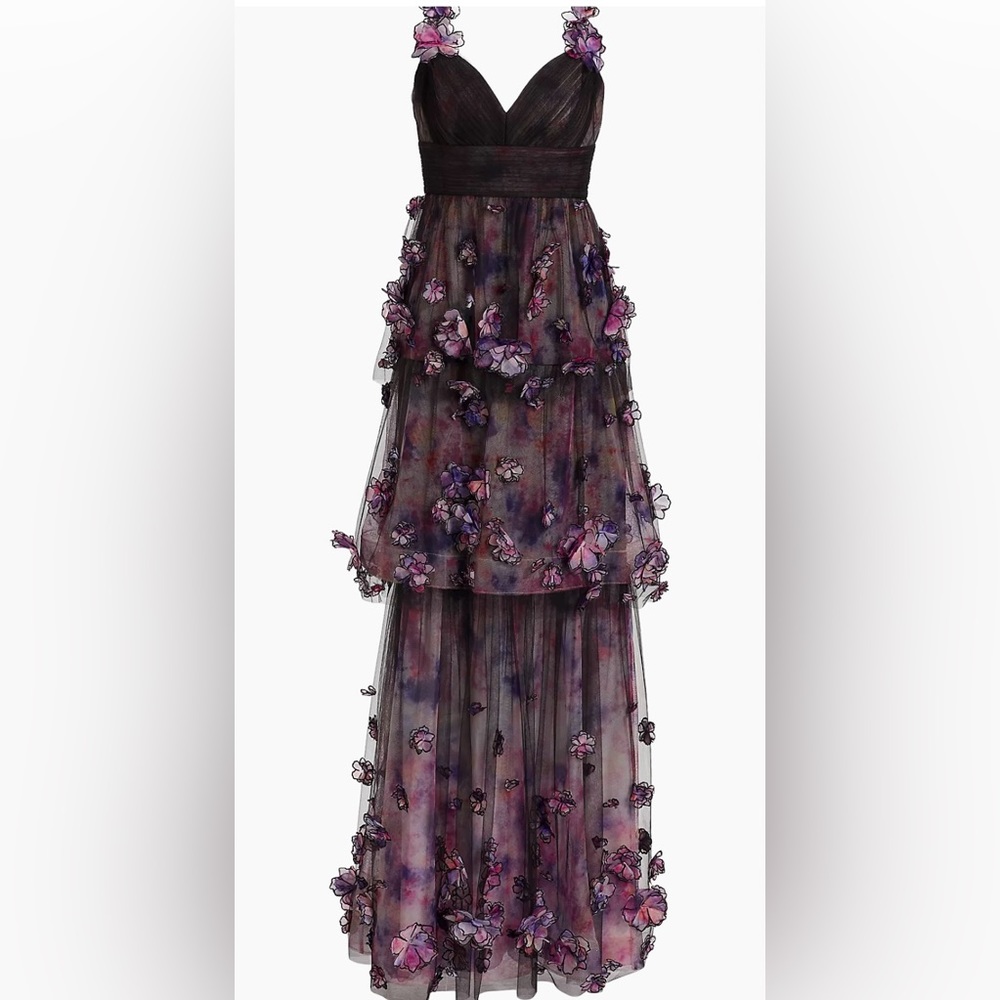 Marchesa Notte Ombré Tulle Gown - NWT - Picture 3 of 14